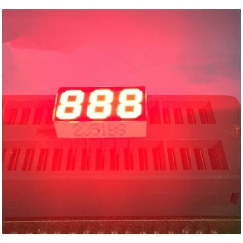 10PCS x 0.25 inches Red /Blue Common Cathode/ Anode 3 Digital Tube LED Display Module 10pin