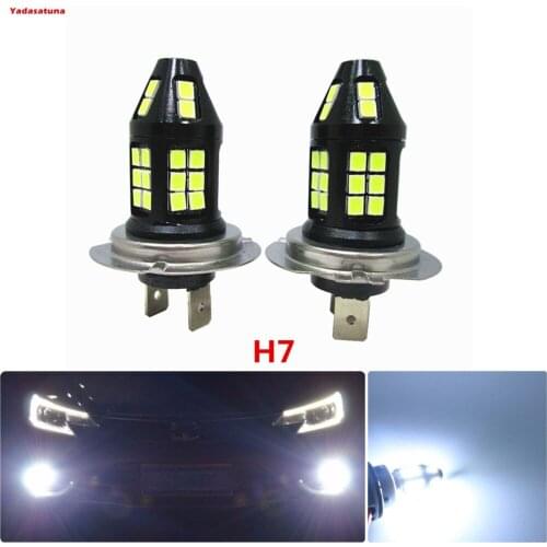 2 X 1300LM H7 LED Bulbs Extremely Bright 3030 Chips 40SMD For Auto Fog Light Daytime Running Light DRL - DC 12V- 24V 6000K White