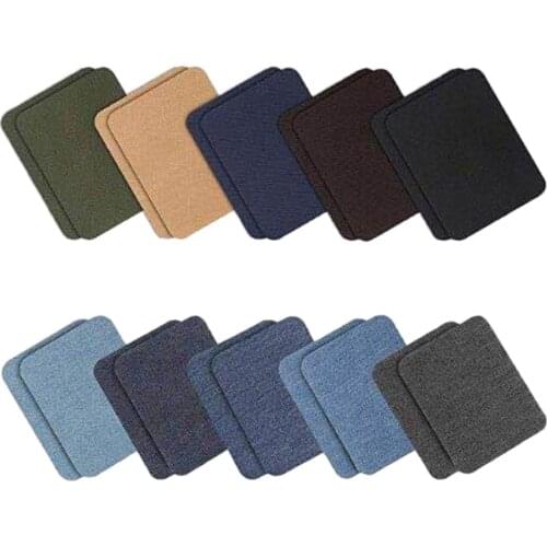20 Pieces Iron on Fabric Patches Denim Jean Repair Patches Clothing Repair Patch Kit for Jacket Jean Clothes (Assorted Colors)