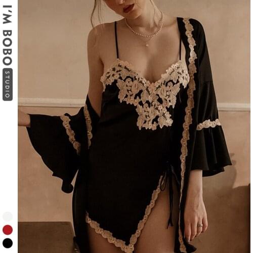 2020 Hot Women Sexy Lace Sling Lingerie Nightwear Robe Babydoll Attractive Sexy Sleepwear Charming S-2XL Night Dress Sleep Wear