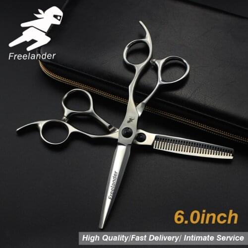 6.0\sale Silver Japanese Hair Scissors Cheap Hairdressing Scissors Shears Hairdresser Shaver Haircut Scissors Model Number Teeth