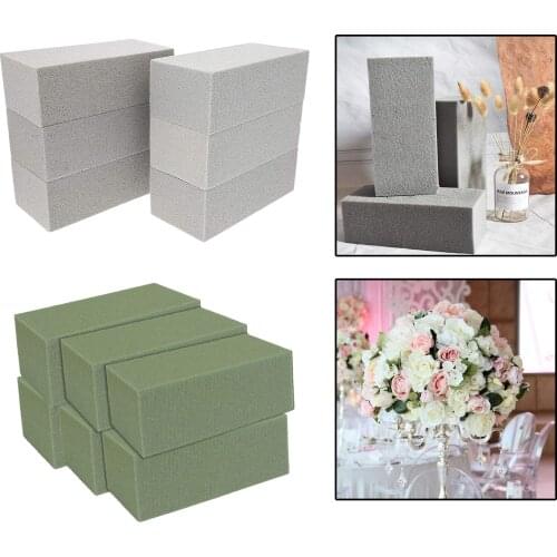 6Pack Green Floral Foam Brick Rectangular Florist Flower 23x11x7cm Mud