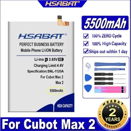 HSABAT Max 2 5500mAh Battery for Cubot Max 2 Max2 Batteries
