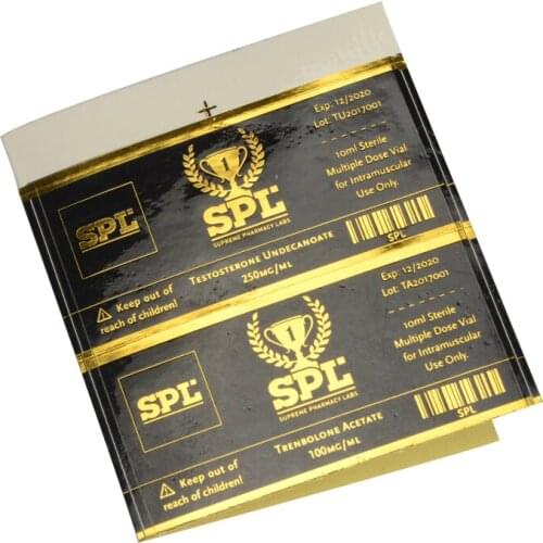 Custom printing vinyl sticker paper,high gloss waterproof adhesive sticker paper with golden foil logo