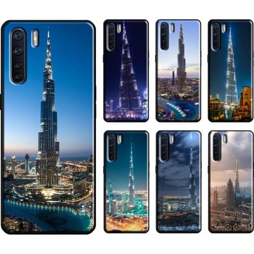 Burj Khalifa Tower building Dubai Case For OPPO A1K A3S A5S A15 A52 A72 A83 A91 F5 A5 A9 A31 A53 2020 Reno 2 Z 4 Pro Coque
