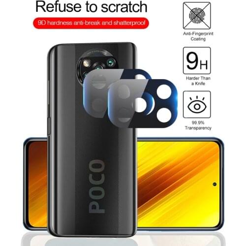 3D Rear Camera Case For Xiaomi redmi note 10 pro 10s poco x3 Pro f3 m3 9t Lens Ring Tempered Glass Protective Cover Full Curved
