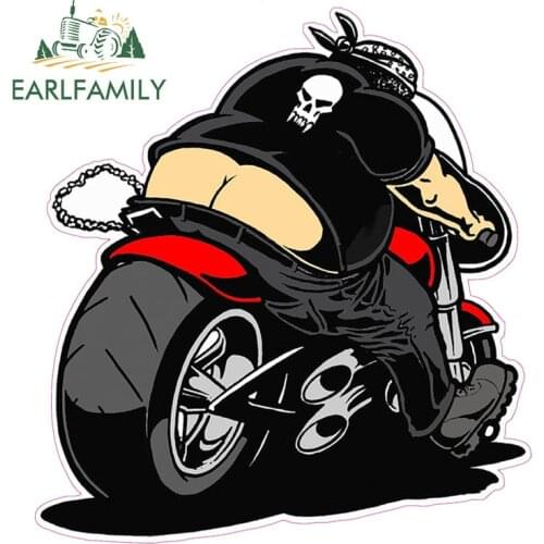 EARLFAMILY 13cm x 12cm Fat Bastard Cartoon Decal Funny Car Styling Vinyl Graphic Decoration for Window Bumper Trunk Car Stickers