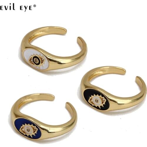 EVIL EYE Rings With Cubic Zirkonia For Women