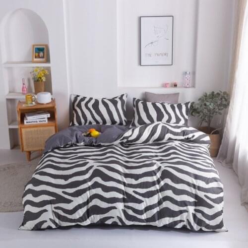 Zebra Stripe Pattern Cute Fashion Comforter Bedding Set King Queen Full Single Size Kids Bed Linen Duvet Cover Sheet Pillowcase