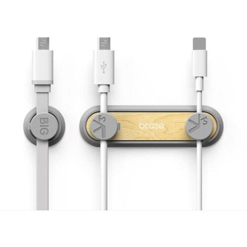 Magnetic Data Cable Mobile Phone Magnet Clip Fixed Cable Organizer Desktop Organizer Cable Fixer Desktop Management Wood Grain