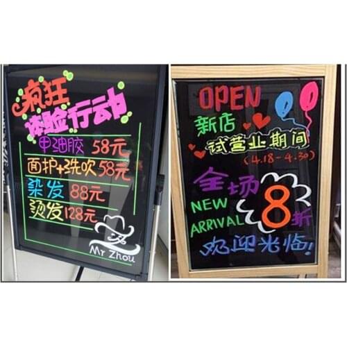 8 Colors Highlighter Fluorescent Liquid Chalk Marker Neon Pen For LED Writing Board Blackboard Glass Painting Graffiti Office Su