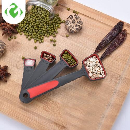 4pcs/set Measuring Spoons Plastic Measure Scale Spoon Useful Sugar Cake Baking Spoon Kitchen Baking Measuring Tools