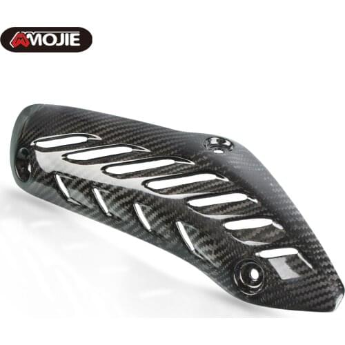 Motorcycle Carbon Fiber Muffler Pipe Exhaust Heat Shield Cover Guard Muffler Protector For Ducati Monster 821 1200 2015-2017