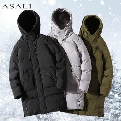 Cotton Padded Winter Jacket Men Long Parkas Puffer Jacket 2021 Thicken Long Overcoat Men Outwear Warm Coat Hooded Windproof Coat