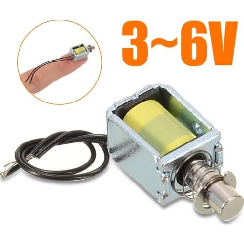 New 3~6V Mini DC Solenoid Electromagnet Push Pull Through Type Electric Magnet For Push Pull Electromagnet Tools Accessories