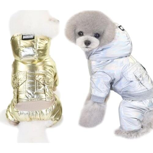 Dog Clothes Fleece Pet Warm Clothing For Teddy Small Dog Puppy Space Cotton Clothing Plus Velvet Thick Waterproof Dog Clothing