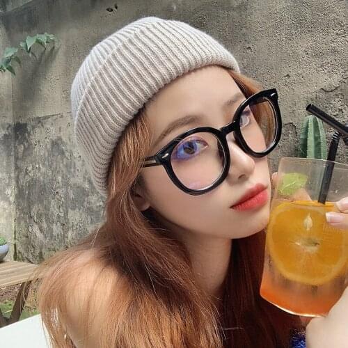 Autumn Winter Men Trendy Street Bald Woolen Cap Women Casual Cute College Style Thickened Warm Cold Protection Knitted Hat B12