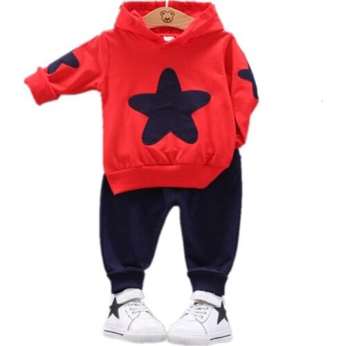 Spring Autumn Children Casual Clothes Suit Boy Girl Cartoon Hooded Shirt Pants 2Pcs/set Toddler Cotton Clothing Infant Tracksuit