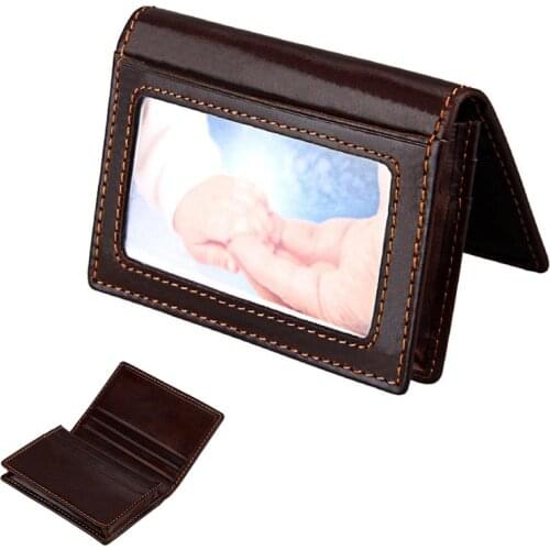 RFID Blocking New Genuine Leather Card Holder High Quality Women Men Business Credit Card Wallet Handmade Coin Purse Card cover