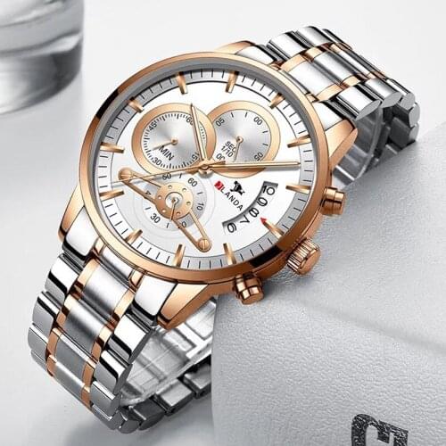 Luxury Watch 2021 New Sports Watch Fine Steel Case Strap Mens Watch Waterproof Luminous Multifunctional Student Quartz Watch
