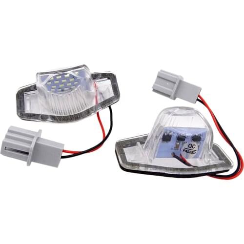2 Pcs Car White 12V LED Number License Plate Lights Fit For Honda CRV FRV HRV CR-V FR-V HR-V Insight Odyssey Stream 2001-Up