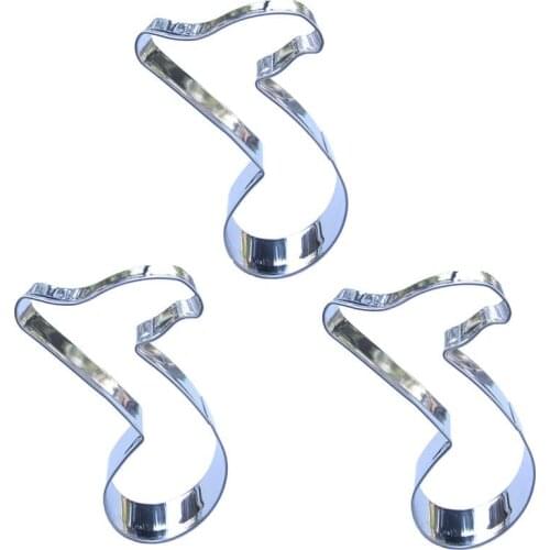 Eight Note shape 3 piece cookie cutting molds, baking tools, cake decorating soft candy tools