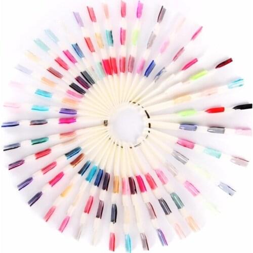 150Tips 3 Knots Nail Art Display Board Nails With Ring Salon Tool Makeup Chart Color Sample Practice Fan Nail Polish NCC003