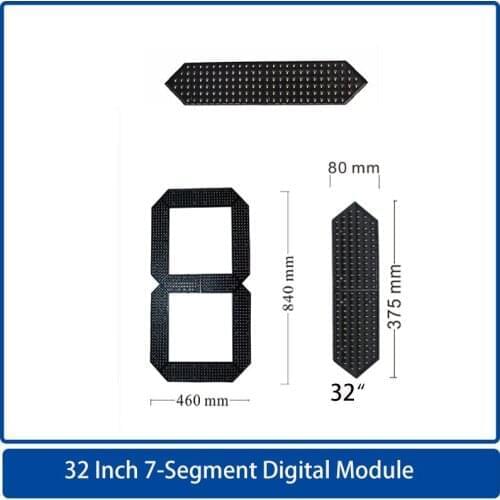4pcs/packs 32 Inches7 Segment of the Number Module,LED clock screen / Oil price screen / Scoreboard,Outdoor highlight screen