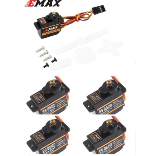 2019 New 4x EMAX ES08MD Metal GEAR Digital Servo up sg90 ES08A ES08MA MG90S TREX 450 Free shipping