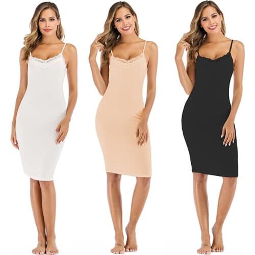 Amazon aliexpress 2020 New new sexy halter lace v-neck dress halter unlined upper garment wholesale robe