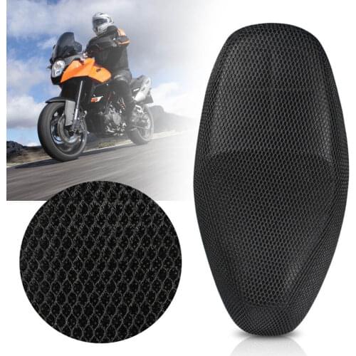 Breathable 3D Mesh Motorcycle Seat Cushion Cover ATV Dirt Bike Seat Mat Cover UV Sun Heat Moist Mildew Protector Anti Slip