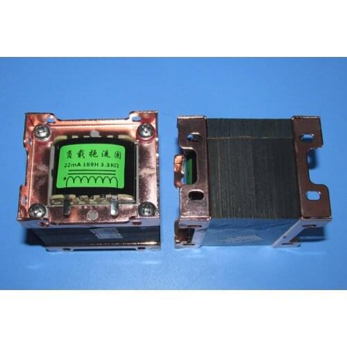 Electronic tube load choke, load inductance is about 158H, over DC about 22mA, copper resistance about 3.2K