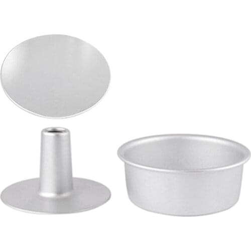 50LB 4/5/7/9/10Inch 3 In 1 Aluminum Alloy Round Hollow Non-Stick Chiffon Cake Mold Angel Food Cake Pan Baking Mould with Bottom