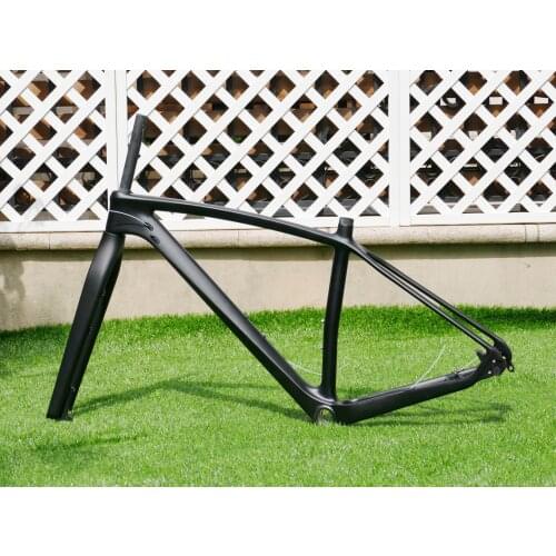 FR-708 Full Carbon UD Matt Bicycle 29ER Mountain Bike MTB Cycling 29er Frame 19" & Fork QR 135 * 9mm / Thru Axle 142 * 12mm
