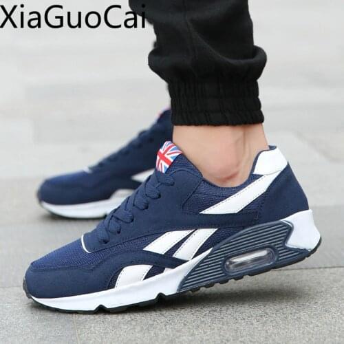 Mesh Cushion Korean Mens Flat Sneakers Breathable Lace Up Male Casual Shoes Newest 2019 Spring and Autumn Shoes