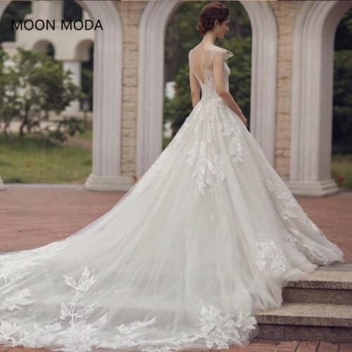 MOON MODA Sleeveless Wedding Dresses