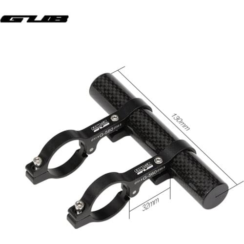 GUB 560 Bicycle Handlebar Extended Bracket Bike Headlight Mount Bar Computer Holder Lantern Lamp Support Rack Alloy Fiber Stand