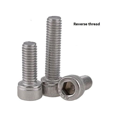 304 stainless steel Reverse thread / Left Left-handed Cup head insiade hexagonal bolts M6 M8 M10 M12