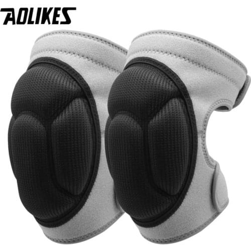 AOLIKES 1 Pair Sponge Football Volleyball Extreme Sports Knee Pads Sleeve Brace Support Thickened Cycling Knee Protector Kneepad