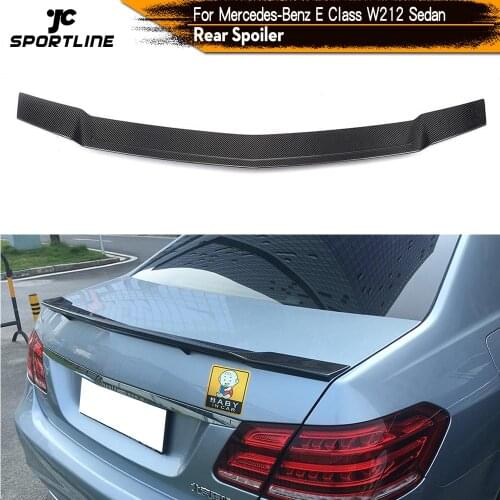 Car-Styling Carbon Fiber / FRP Rear Spoiler Trunk Lip Wing Boot Lip for Mercedes-Benz E-class W212 4 Door 2010 - 2015