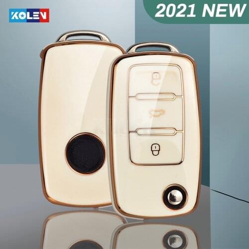 TPU Car Remote Key Cover Case Shell For VW Volkswagen Polo Tiguan Passat B5 B6 B7 Golf 4 5 6 MK6 Jetta Lavida For Skoda Octavia