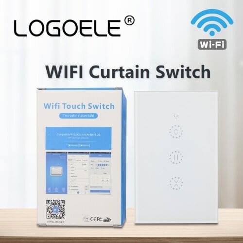 US/AU WiFi Smart Curtain Switch Opener Tuya Touch Switch Roller Shutter Smart Life Remote Control Works With Google Home Alexa