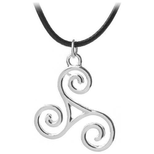 Movie Theme Jewelry Teen Wolf Triskele Triskelion Inspired Pendant Necklace Gold Silver Color Round Shape Pendant Women Gifts
