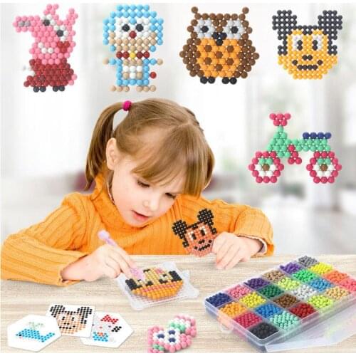 Refill Pack 300pcs /bag Water Spray Magic Beads Kids Toys Supplement 3D Aqua Puzzle Educational Puzzles Toys for Children