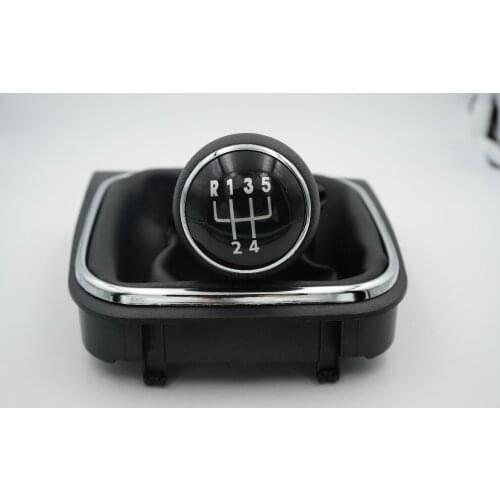 FAT New 5 Speed Gear Shift Knob With Leather Boot For VW Golf 6 Mk6 2010 2011 2012 2013 2014 Jetta 6 Mk6 2011 2012 2013 2014