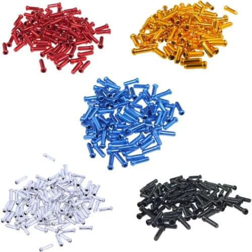 100pcs Bicycle Brake Wire End Cap MTB Road Bike Brake Cable Cap End Tips Crimp U2JB