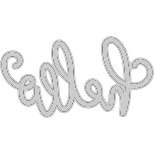 2021 AliliArts Metal Cutting Dies hello word diy Scrapbooking Photo Album Decorative Embossing PaperCard Crafts Die