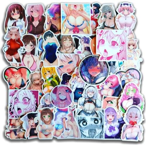 50pcs Anime Hentai Sexy Girl Stickers Pinup Bunny Waifu Graffiti Vinyl Sticker Laptop Phone Case Car Decal Adults Otaku Toys