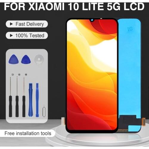 Catteny 6.57inch Oled Display For Xiaomi Mi 10 Lite LCD Touch Screen Digitizer Assembly With Frame 5G