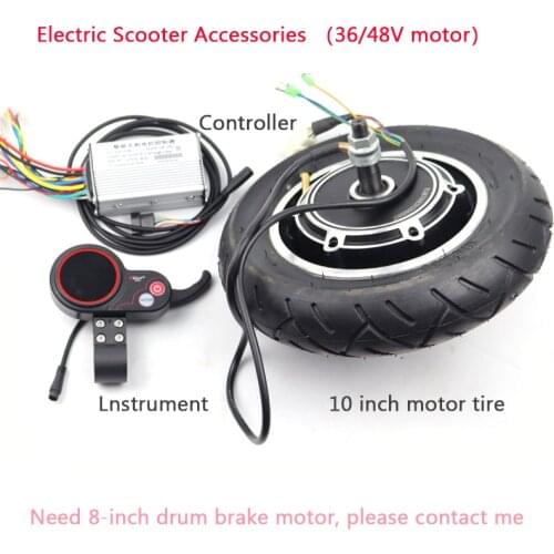 10 Inch Electric Scooter Accessories 36/48V Motor Is Equipped with Central Control Device and LCD or Acceleration Handle
